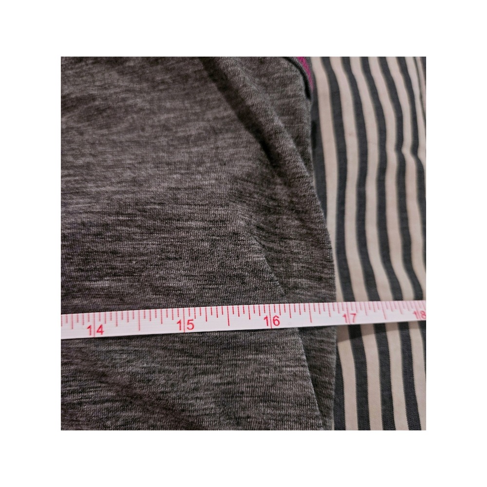 ATHLETA Strappy Built-In Bra Tank Top Heathered Gray Pink Purple Size L Medium - Picture 4 of 4